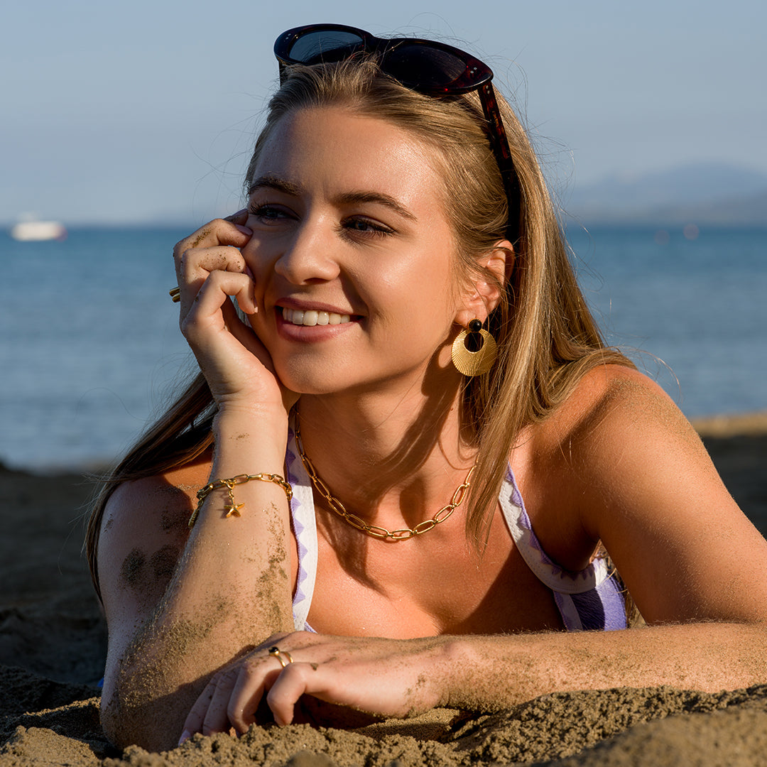 Una Big Studs - Ohrstecker Onyx